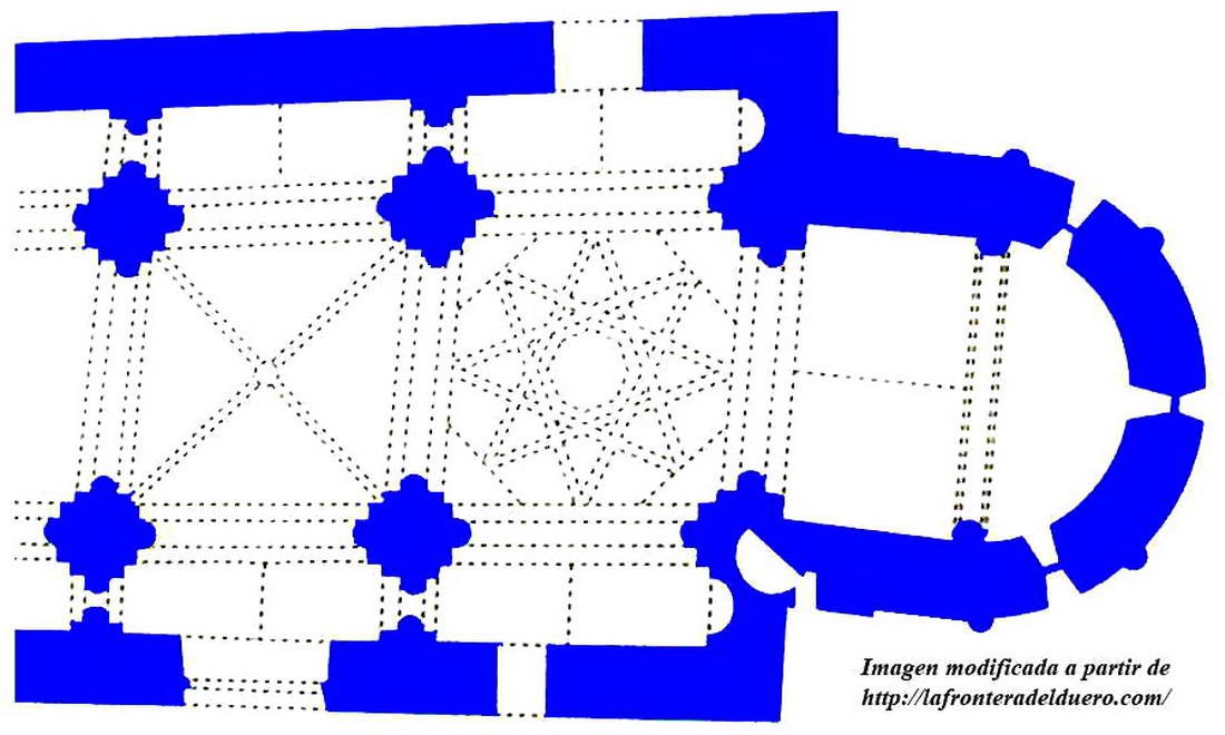 PLANTA DE LA CABECERA DEL TEMPLO, PROCEDENTE DE ´LA FRONTERA DEL DUERO´